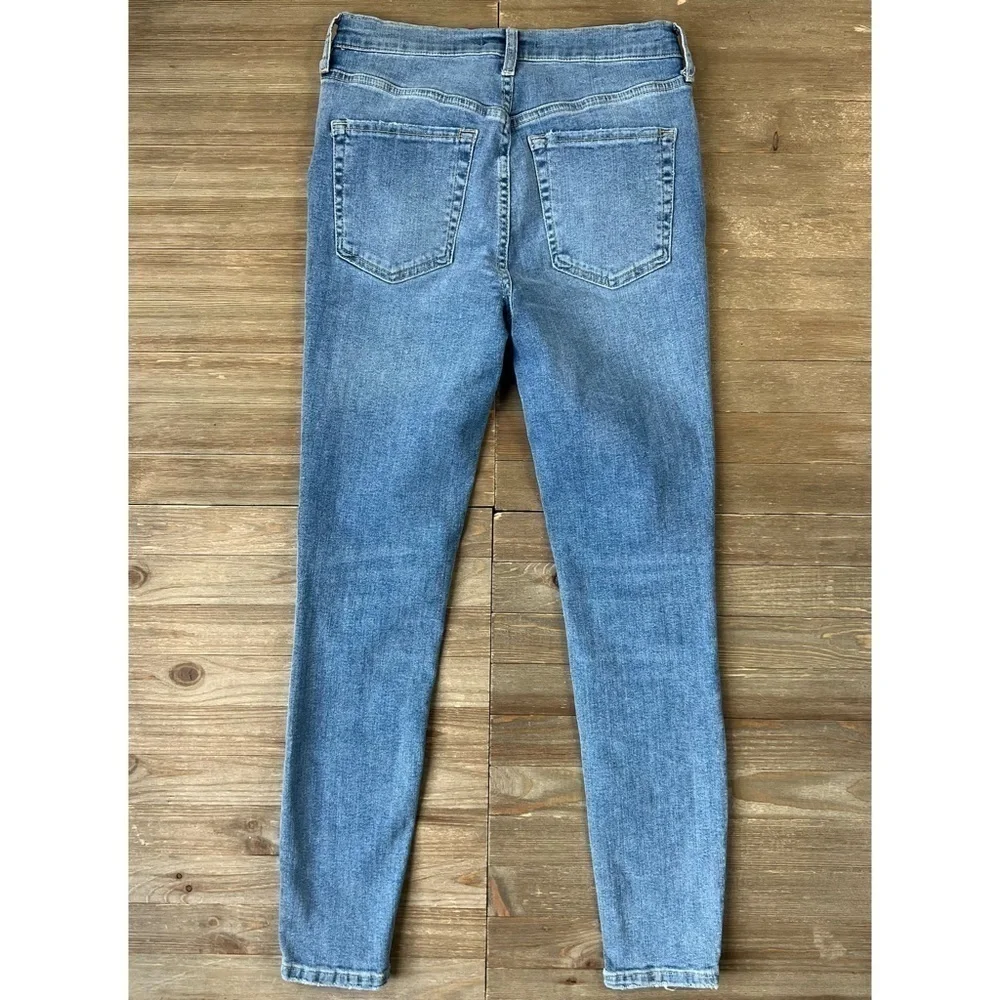 Free People High Rise Busted Knee Skinny Jean